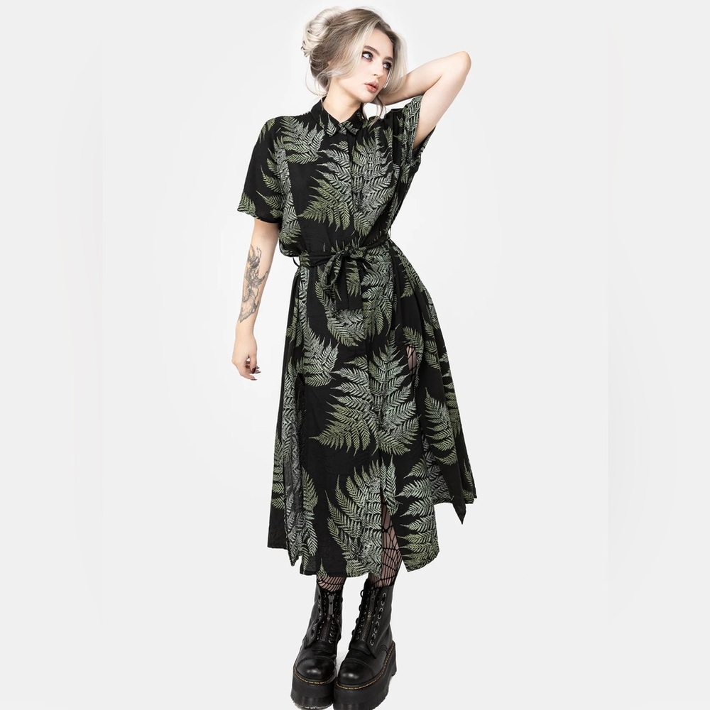 Disturbia Fern Midi Shirt Dress